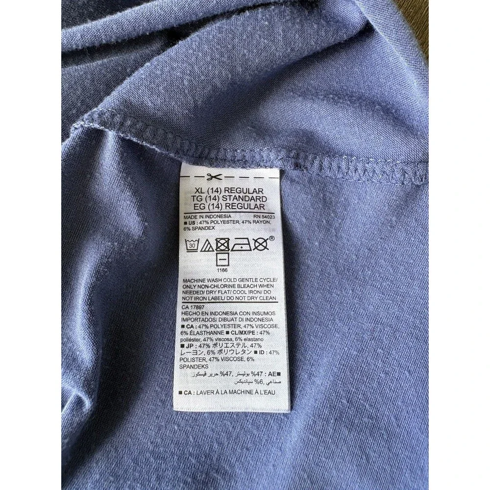 Old Navy Girls Blue Sleeveless Flare Top Size XL 14